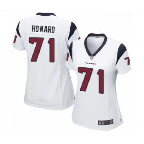 Women's Houston Texans #71 Tytus Howard Game White Football Jersey - Ujersey