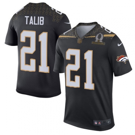 Men's Nike Denver Broncos #21 Aqib Talib Elite Black Team Irvin 2016 Pro Bowl NFL Jersey - Ujersey