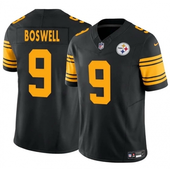 Men's Pittsburgh Steelers #9 Chris Boswell Black 2024 F U S E Color Rush Limited Stitched Jersey - Ujersey