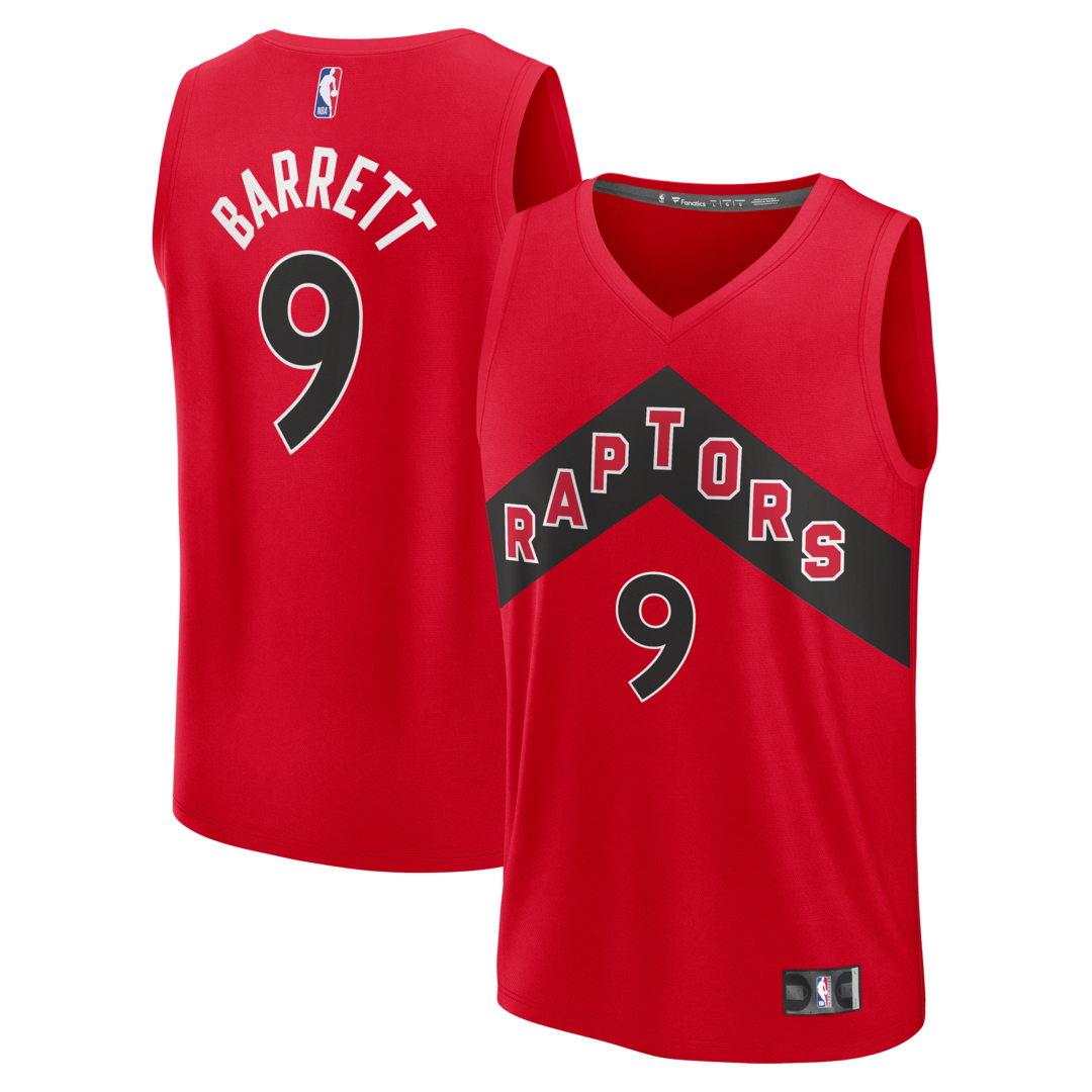 Men's Toronto Raptors RJ Barrett Fanatics Red Fast Break Jersey - Icon Edition - Ujersey