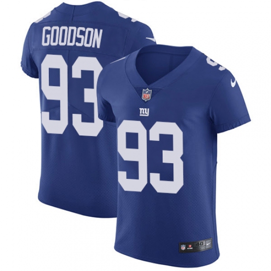 Men's Nike New York Giants #93 B.J. Goodson Royal Blue Team Color Vapor Untouchable Elite Player NFL Jersey - Ujersey