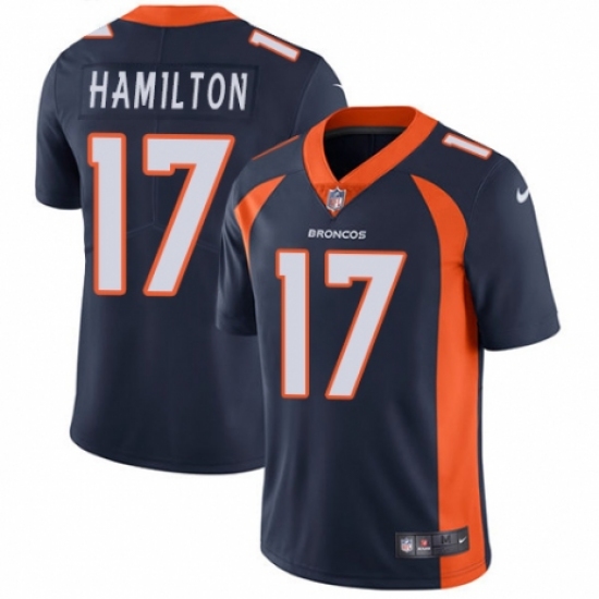 Youth Nike Denver Broncos #17 DaeSean Hamilton Navy Blue Alternate Vapor Untouchable Limited Player NFL Jersey - Ujersey