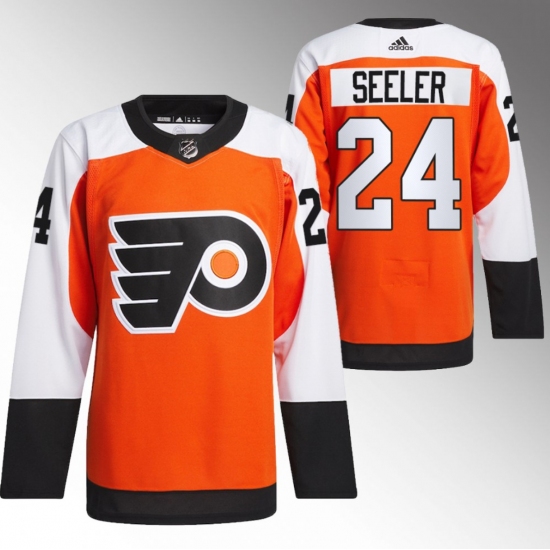 Men's Philadelphia Flyers #24 Nick Seeler 2023-24 Orange Stitched Jersey - Ujersey