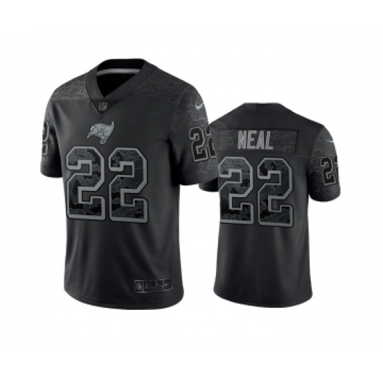 Men's Tampa Bay Buccaneers #22 Keanu Neal Black Reflective Limited Stitched Jersey