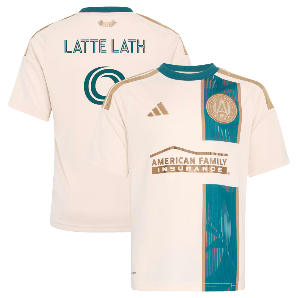 Youth Atlanta United FC Emmanuel Latte Lath adidas Tan 2026 Spirit of '96 Replica Jersey