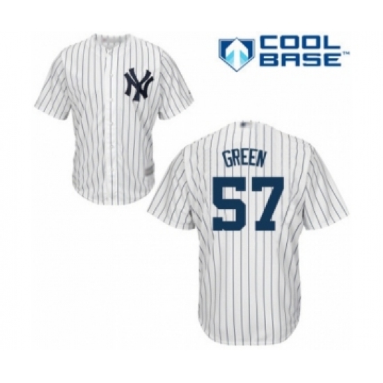 Youth New York Yankees #57 Chad Green Authentic White Home Baseball Player Jersey - Ujersey