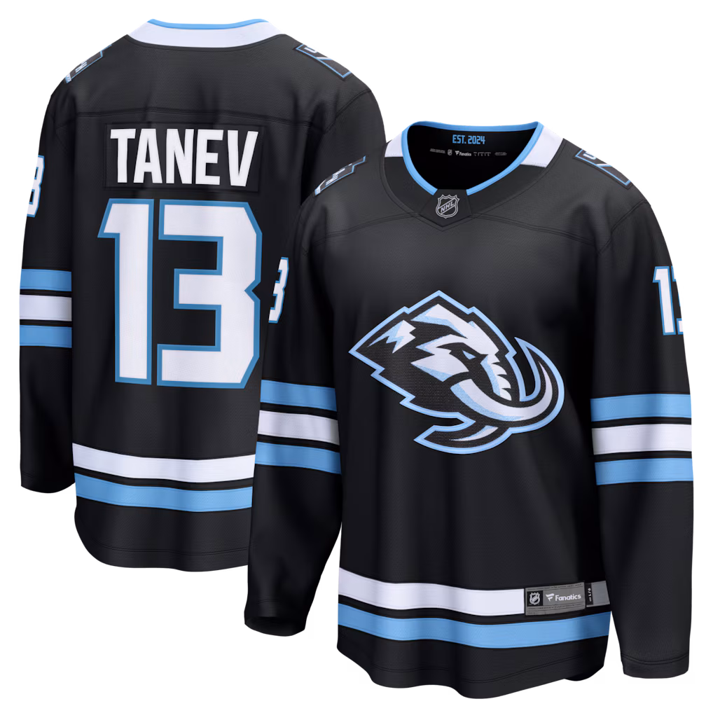 Men's Utah Mammoth Brandon Tanev Fanatics Black Home Breakaway Player Jersey