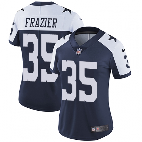 Women's Nike Dallas Cowboys #35 Kavon Frazier Navy Blue Throwback Alternate Vapor Untouchable Limited Player NFL Jersey - Ujersey