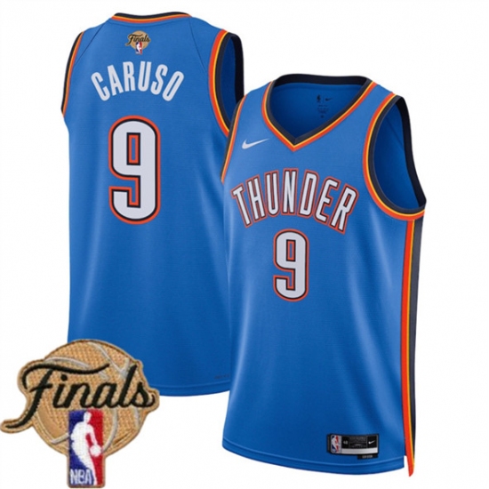 Men's Oklahoma City Thunder #9 Alex Caruso Blue 2025 Icon Edition Stitched Basketball Jersey - Ujersey