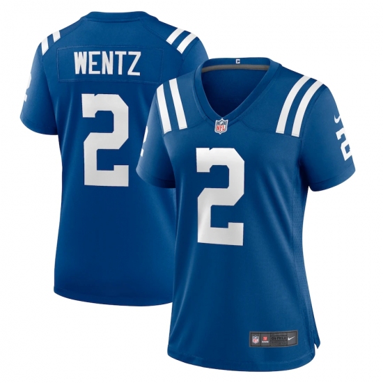 Women's Indianapolis Colts #2 Carson Wentz Blue Nike Royal Player Limited Jersey - Ujersey