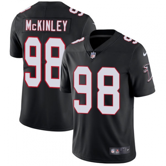 Youth Nike Atlanta Falcons #98 Takkarist McKinley Elite Black Alternate NFL Jersey - Ujersey