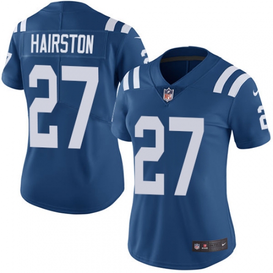 Women's Nike Indianapolis Colts #27 Nate Hairston Royal Blue Team Color Vapor Untouchable Elite Player NFL Jersey - Ujersey