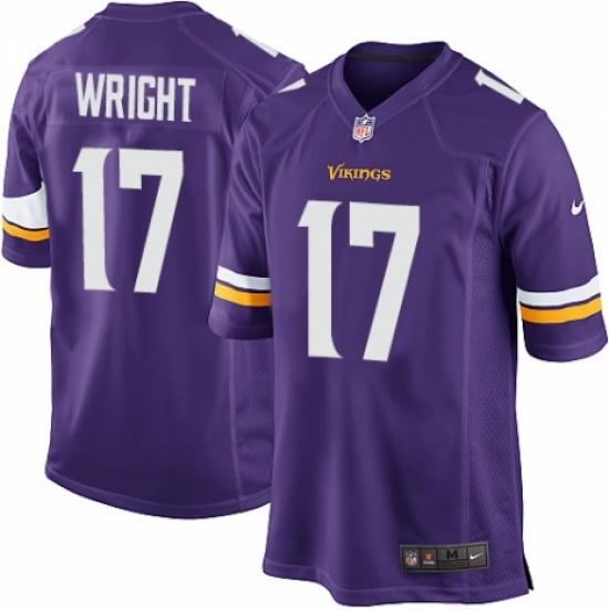 Men's Nike Minnesota Vikings #17 Kendall Wright Game Purple Team Color NFL Jersey - Ujersey