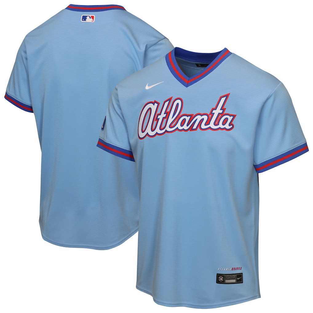 Youth Atlanta Braves Nike Powder Blue 2026 City Connect Stadium Jersey - Ujersey Shop