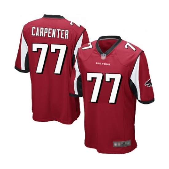 Men's Atlanta Falcons #77 James Carpenter Game Red Team Color Football Jersey - Ujersey