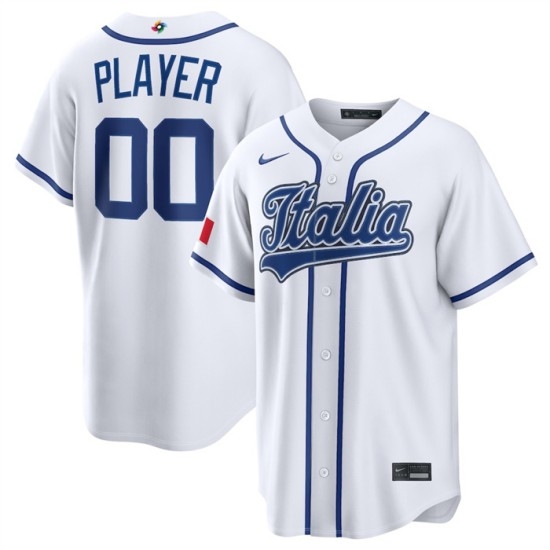 Men's Italy Baseball Active Player Custom 2026 World Baseball Classic Home Stadium Stitched Jersey - Ujersey