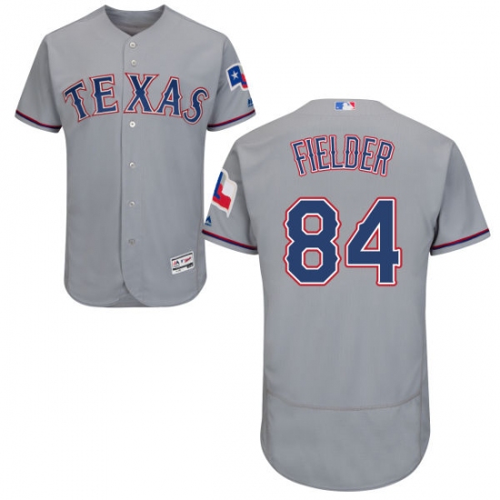Men's Majestic Texas Rangers #84 Prince Fielder Grey Flexbase Authentic Collection MLB Jersey - Ujersey