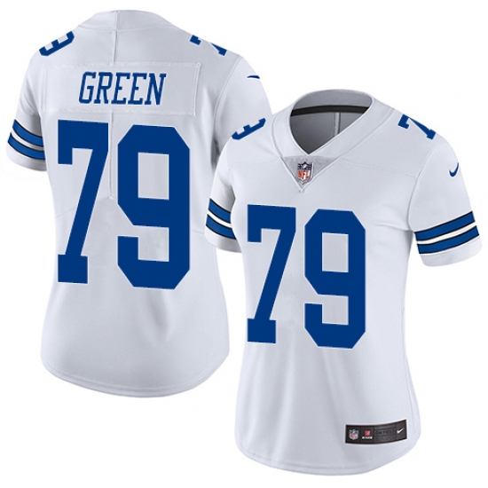 Women's Nike Dallas Cowboys #79 Chaz Green White Vapor Untouchable Limited Player NFL Jersey - Ujersey