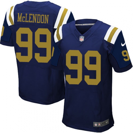 Men's Nike New York Jets #99 Steve McLendon Elite Navy Blue Alternate NFL Jersey - Ujersey