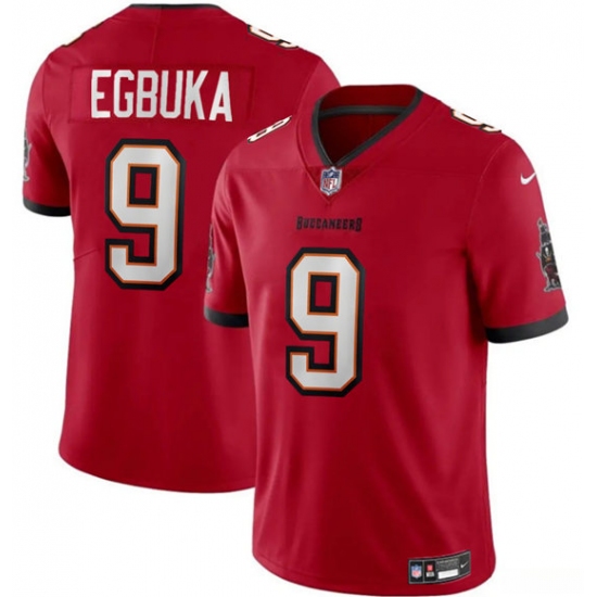 Men's Tampa Bay Buccaneers #9 Emeka Egbuka Red 2025 Draft Vapor Limited Football Stitched Jersey - Ujersey