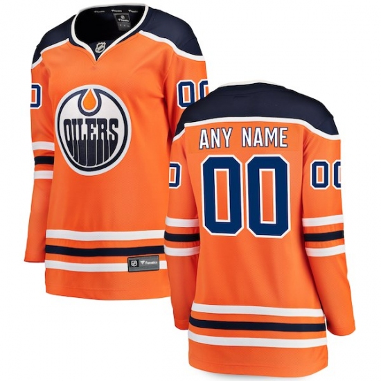 Women's Edmonton Oilers Fanatics Branded Orange Home Breakaway Custom Jersey - Ujersey