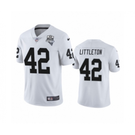 Youth Oakland Raiders #42 Cory Littleton White 2020 Inaugural Season Vapor Limited Jersey