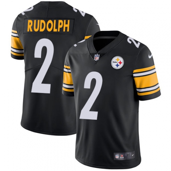 Youth Nike Pittsburgh Steelers #2 Mason Rudolph Black Team Color Vapor Untouchable Limited Player NFL Jersey - Ujersey