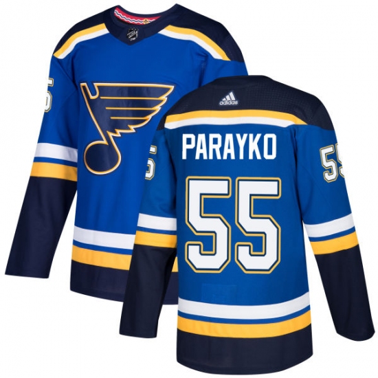 Men's Adidas St. Louis Blues #55 Colton Parayko Premier Royal Blue Home NHL Jersey - Ujersey