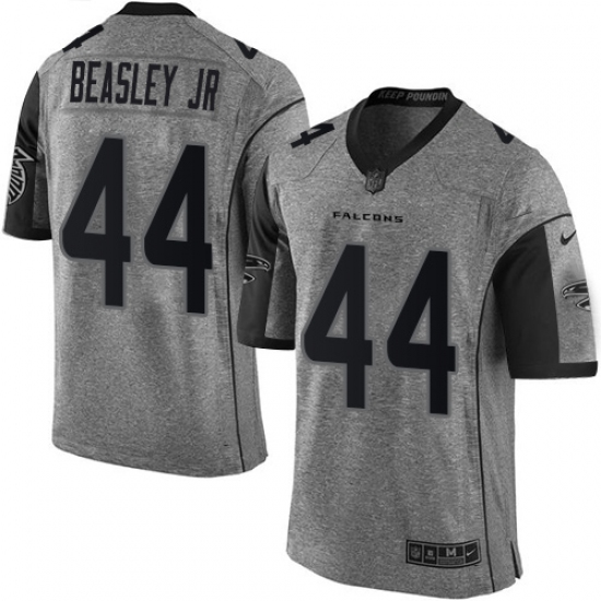 Men's Nike Atlanta Falcons #44 Vic Beasley Limited Gray Gridiron NFL Jersey - Ujersey