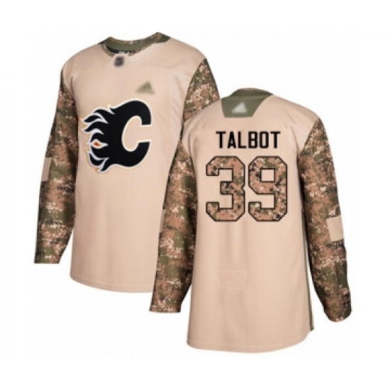 Youth Calgary Flames #39 Cam Talbot Authentic Camo Veterans Day Practice Hockey Jersey - Ujersey