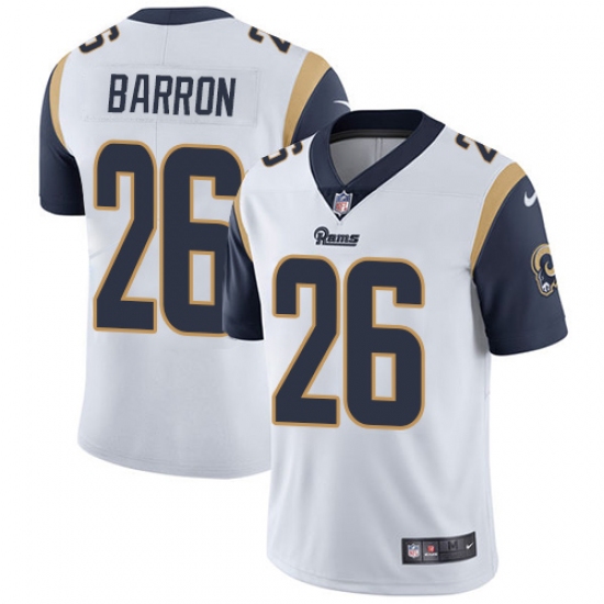 Men's Nike Los Angeles Rams #26 Mark Barron White Vapor Untouchable Limited Player NFL Jersey - Ujersey