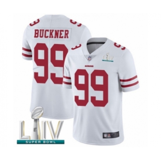 Youth San Francisco 49ers #99 DeForest Buckner White Vapor Untouchable Limited Player Super Bowl LIV Bound Football Jersey - Ujersey