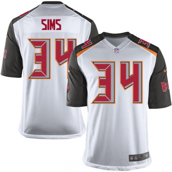 Men's Nike Tampa Bay Buccaneers #34 Charles Sims Game White NFL Jersey - Ujersey