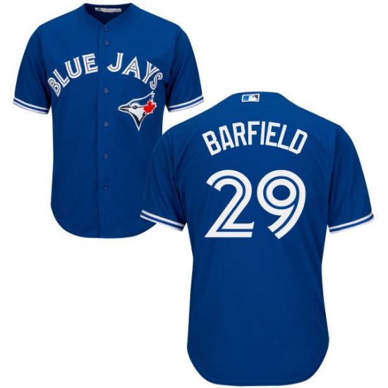 Youth Majestic Toronto Blue Jays #29 Jesse Barfield Authentic Blue Alternate MLB Jersey - Ujersey