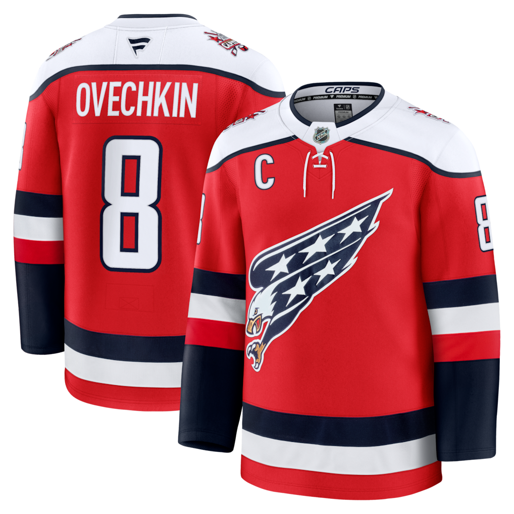 Men's Washington Capitals Alexander Ovechkin Fanatics Red Alternate Premium Player Jersey - ujerseystore