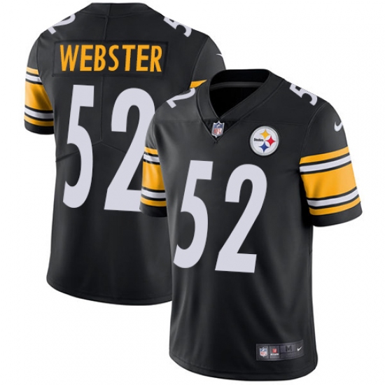 Youth Nike Pittsburgh Steelers #52 Mike Webster Black Team Color Vapor Untouchable Limited Player NFL Jersey - Ujersey
