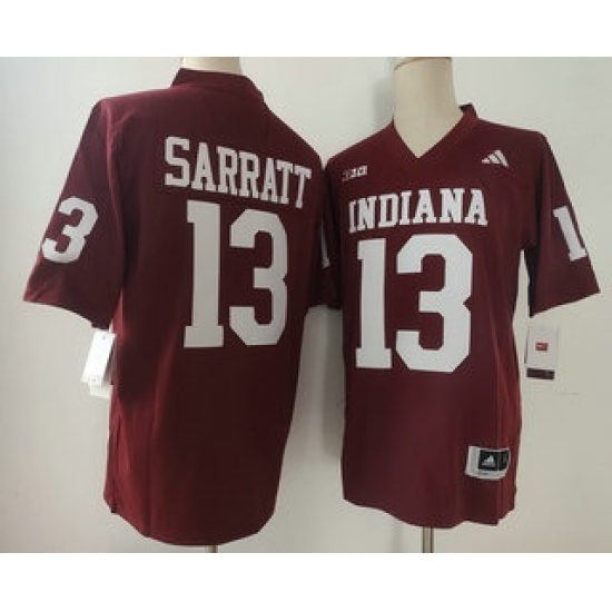 Men's Indiana Hoosiers #13 Elijah Sarratt Limited Red FUSE College Football Jersey - Ujersey