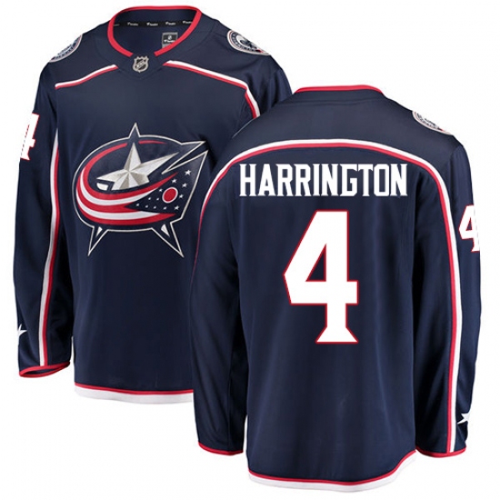 Youth Columbus Blue Jackets #4 Scott Harrington Fanatics Branded Navy Blue Home Breakaway NHL Jersey - Ujersey