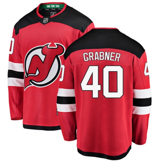 Men's New Jersey Devils #40 Michael Grabner Fanatics Branded Red Home Breakaway NHL Jersey - Ujersey