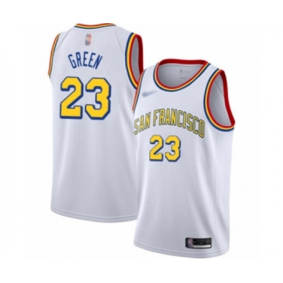 Men's Golden State Warriors #23 Draymond Green Authentic White Hardwood Classics Basketball Jersey - San Francisco Classic Edition - Ujersey