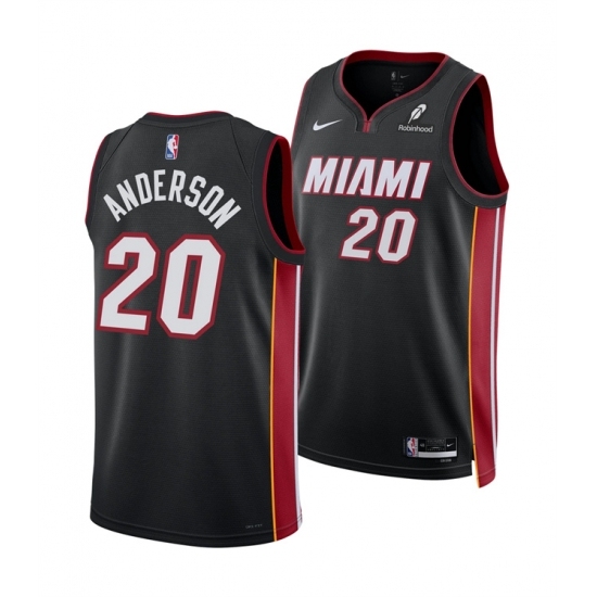Men's Miami Heat #20 Kyle Anderson Black 2025 Icon Edition Swingman Stitched Basketball Jersey - Ujersey