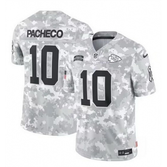 Men's Kansas City Chiefs #10 Isiah Pacheco 2024 F U S E Arctic Camo Salute To Service Limited Stitched Football Jersey - Ujersey