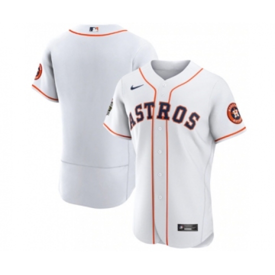 Men's Houston Astros Blank White 2022 World Series Flex Base Stitched Baseball Jersey - Ujersey