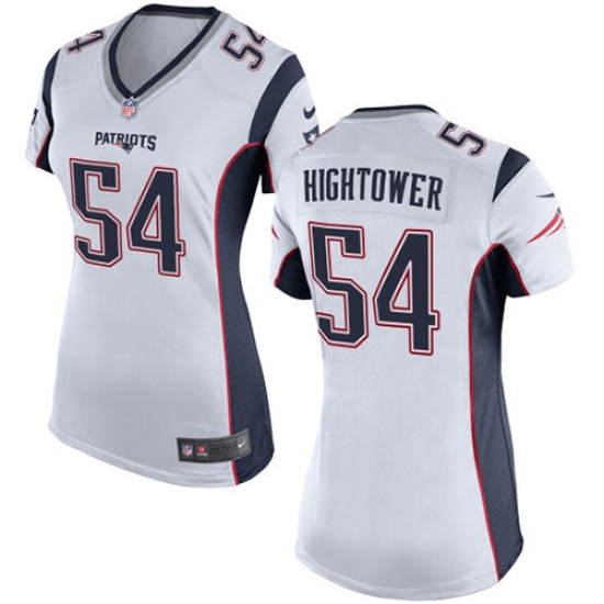 Women's Nike New England Patriots #54 Dont'a Hightower Game White NFL Jersey