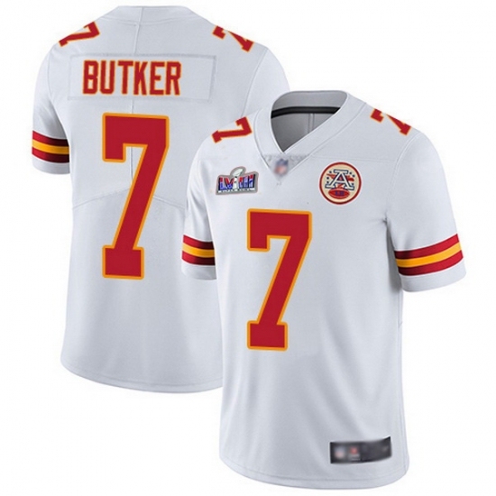 Men's Kansas City Chiefs #7 Harrison Butker White 2023 F U S E Vapor Untouchable Limited Stitched 2024 Super Bowl LVIII Jersey - Ujersey
