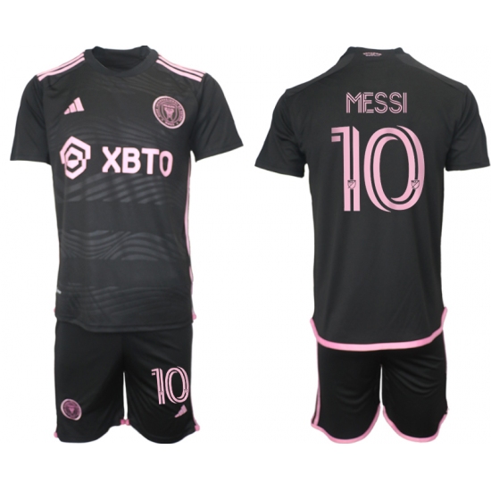 Men's Inter Miami CF #10 Lionel Messi Black 2023-24 Away Soccer Jersey - Ujersey