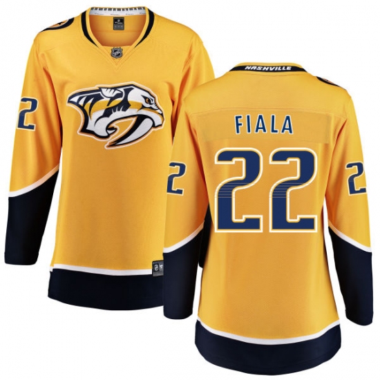Women's Nashville Predators #22 Kevin Fiala Fanatics Branded Gold Home Breakaway NHL Jersey - Ujersey