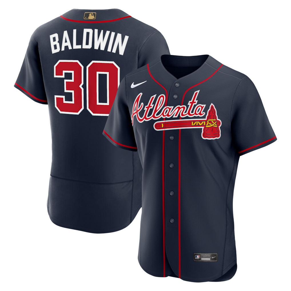 Men's Atlanta Braves Drake Baldwin Nike Navy Alternate MLB Awards Authentic Jersey - Ujersey