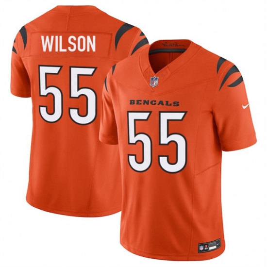 Men's Cincinnati Bengals #55 Logan Wilson Orange 2025 F.U.S.E. Vapor Untouchable Limited Stitched Football Jersey - Ujersey