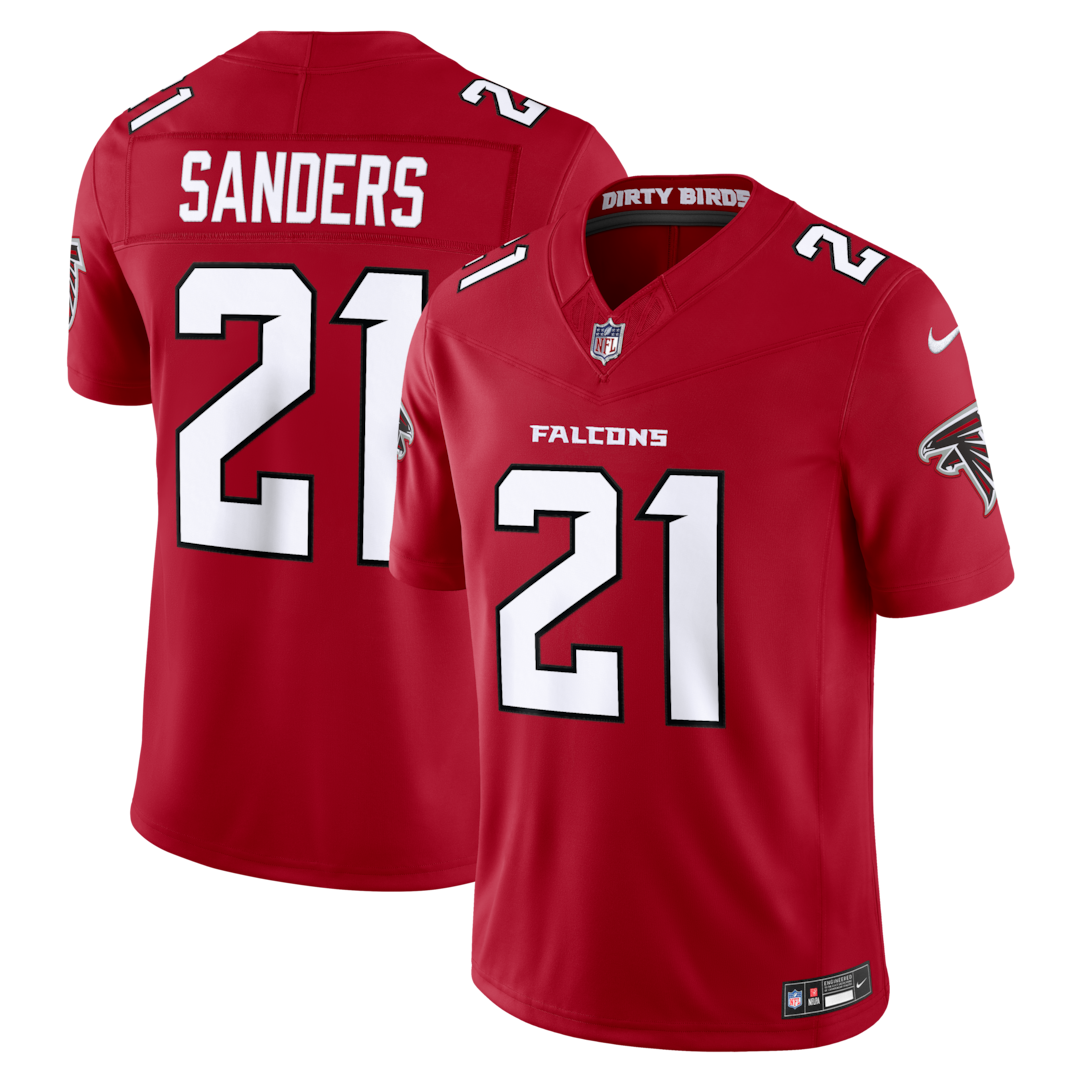Men's Atlanta Falcons Deion Sanders Nike Red Team Vapor F.U.S.E. Stitched Retired Limited Jersey - U-jersey